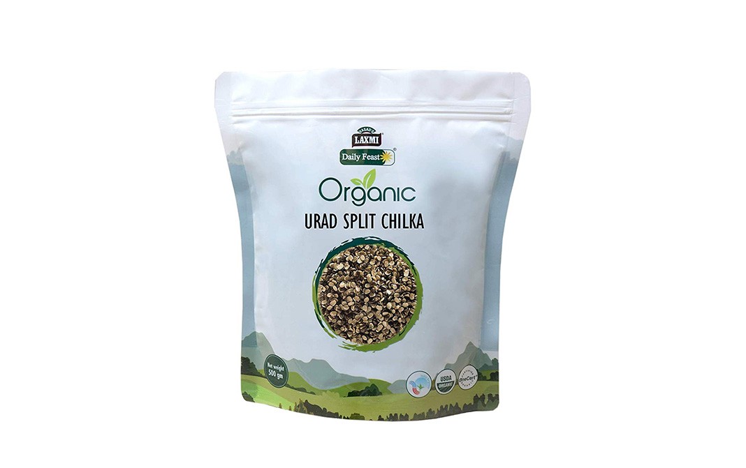 Laxmi Daily Feast Organic Urad Split Chilka   Pack  500 grams